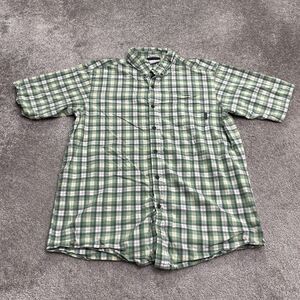 Columbia Green Plaid Casual Button Down Shirt